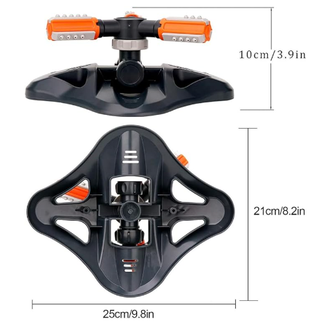 3-Arm 360° Rotating Garden Sprinkler