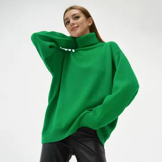 Oversized Wool Turtleneck Sweater