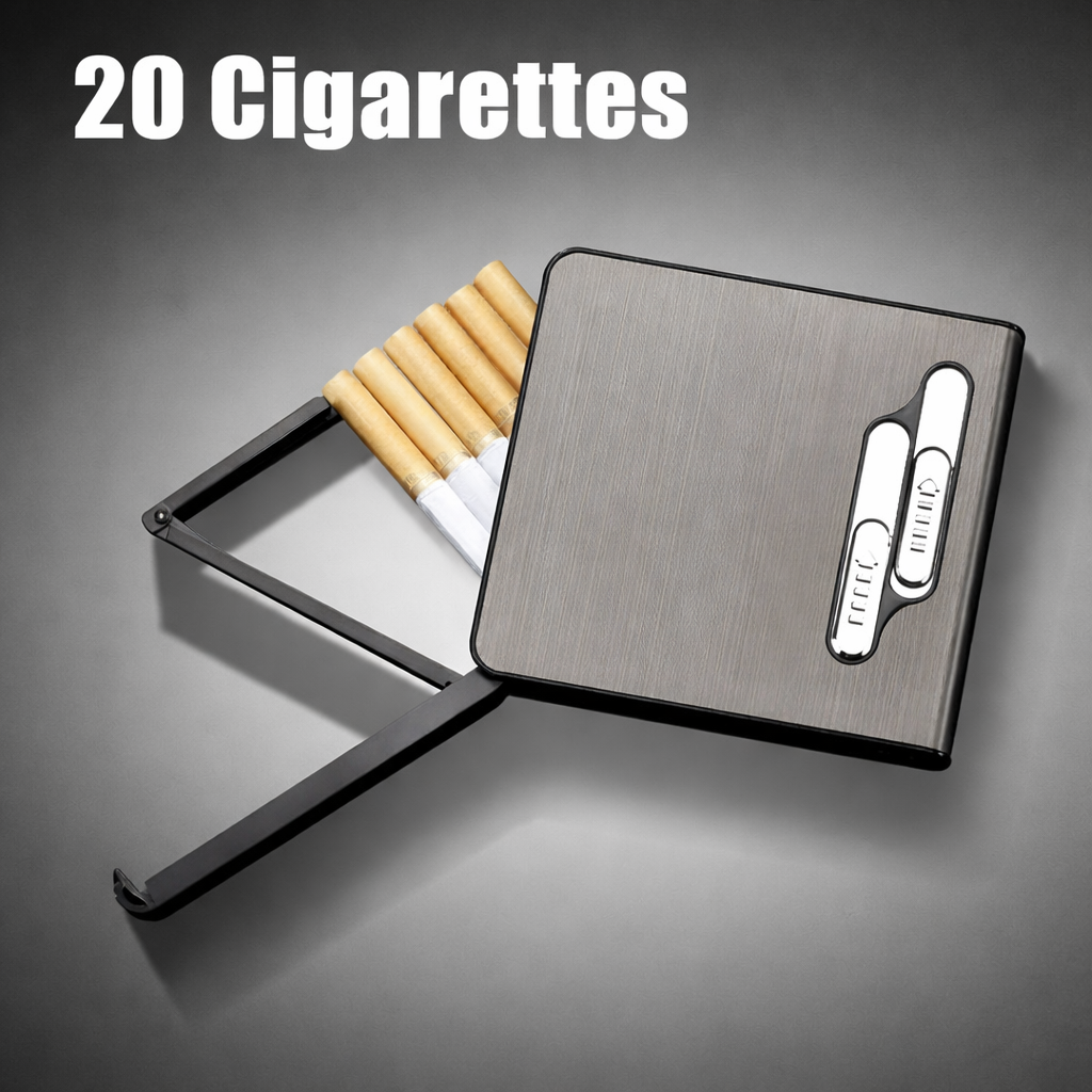 2-in-1 Cigarette Case Windproof Lighter –  USB Rechargeable