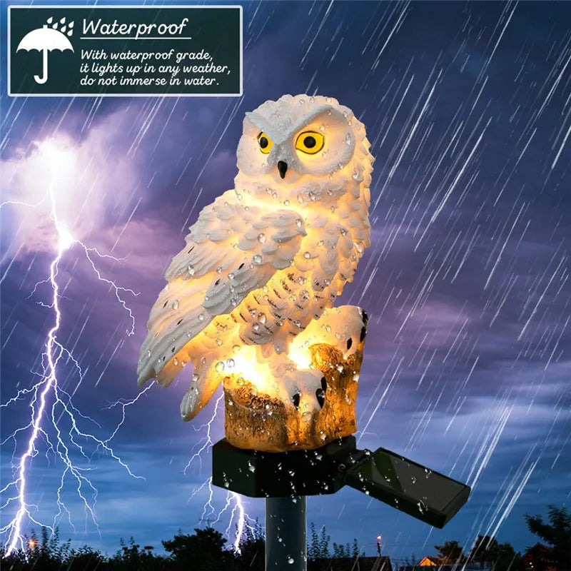 Solar-Powered Waterproof Owl Garden Lights