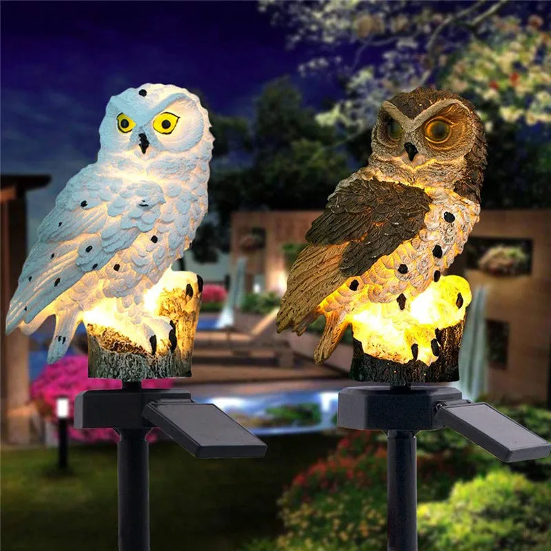 Solar-Powered Waterproof Owl Garden Lights