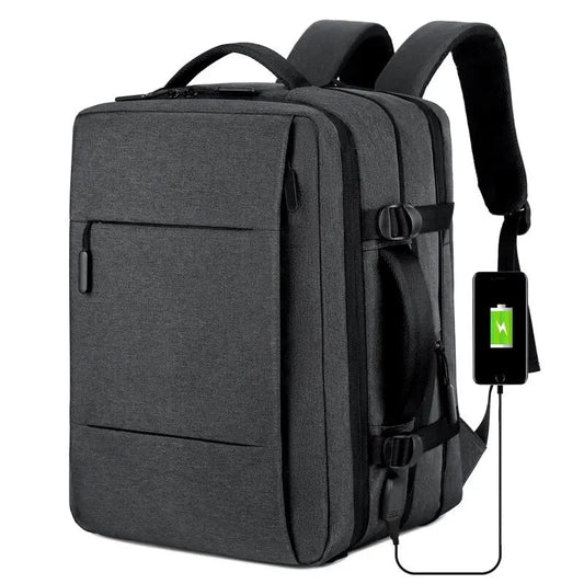 Large Capacity Waterproof Travel Backpack with USB Charging Port