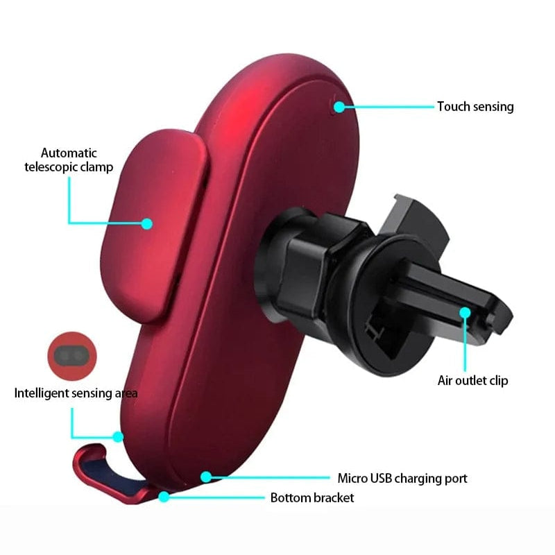 15W S11+ Fast Charging Smart Infrared Sensor Wireless Car Phone Mount