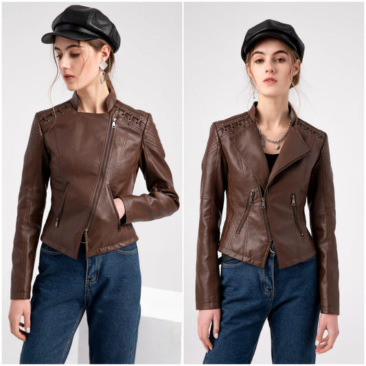 Women's Slim Fit Leather Jacket