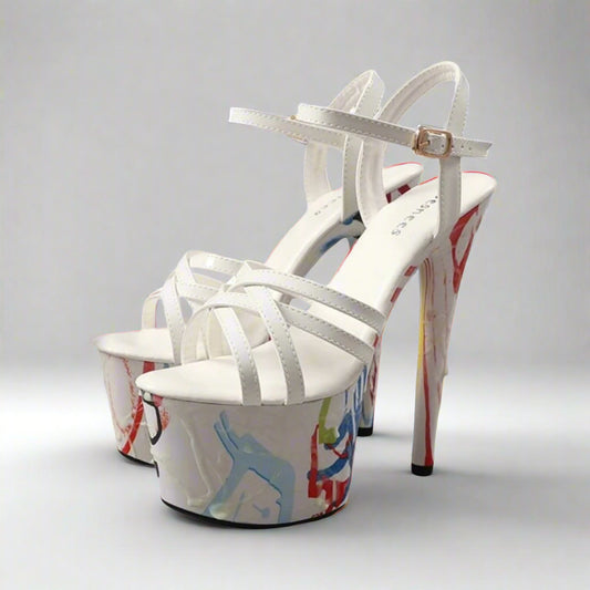 Glow-in-the-Dark Platform Stiletto Heeled Sandals