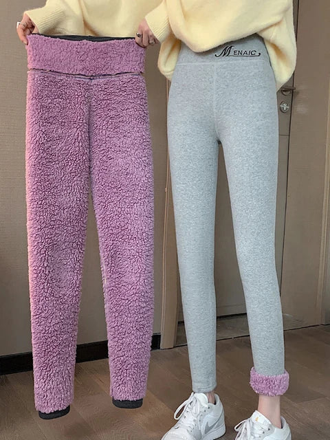 High-Waisted Plush Cotton Leggings