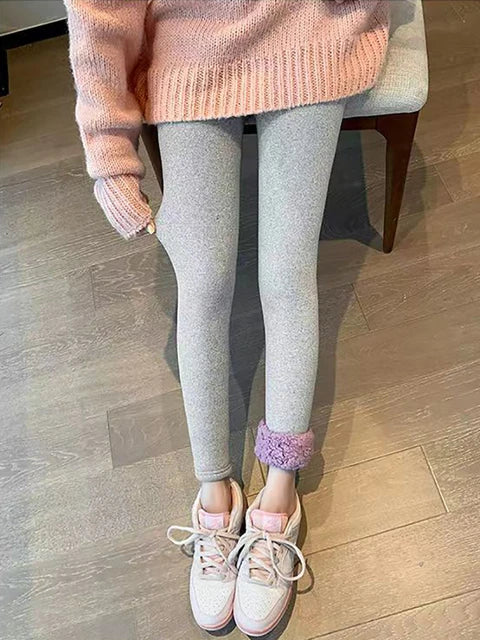 High-Waisted Plush Cotton Leggings