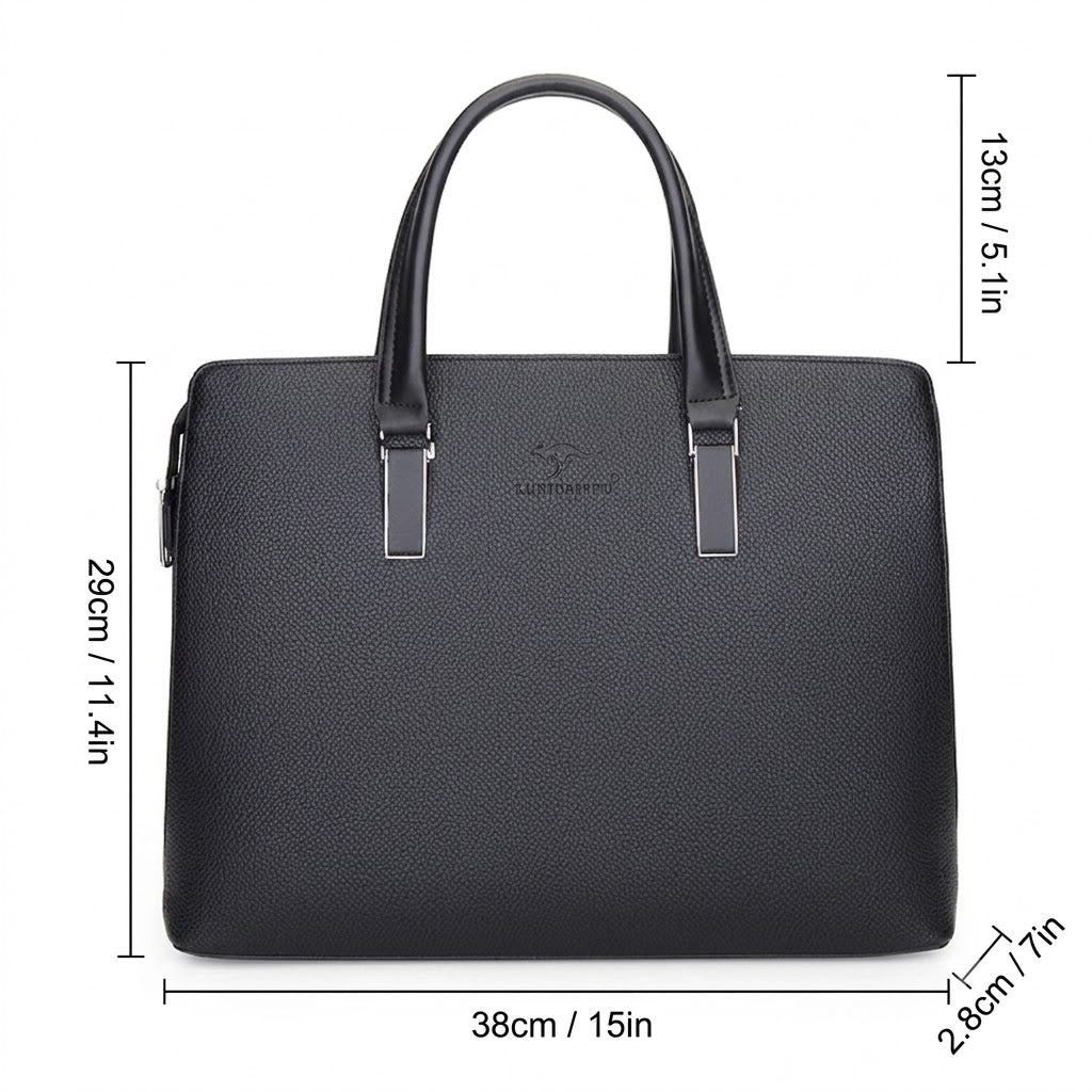 Men's Waterproof Leather Briefcase