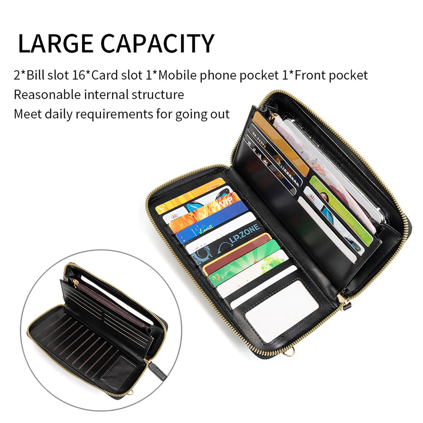 Touch-Screen Crossbody Mobile Phone Purse with RFID Anti-theft