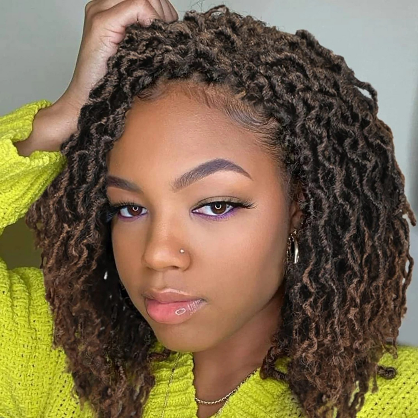 Short Butterfly Locs Crochet Wig