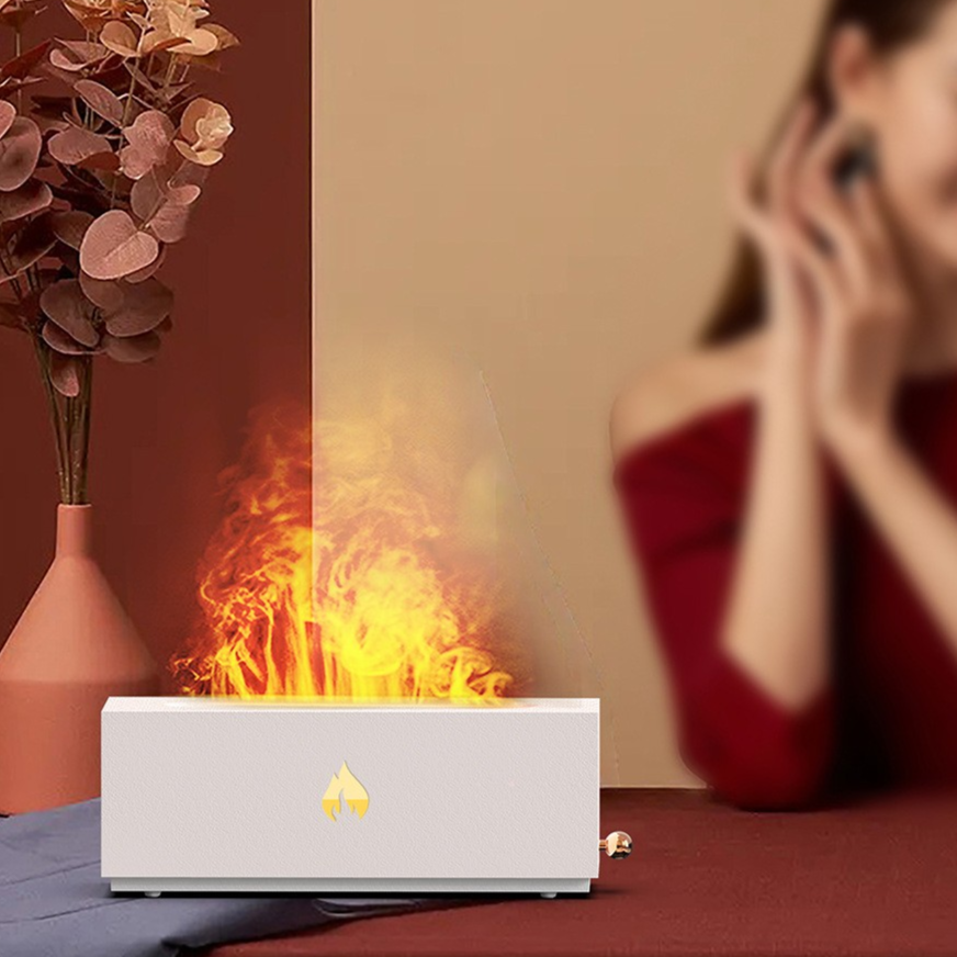 Flame Essential Oil Aroma Diffuser, Air Humidifier with Aromatherapy Functionality, Quiet Operation