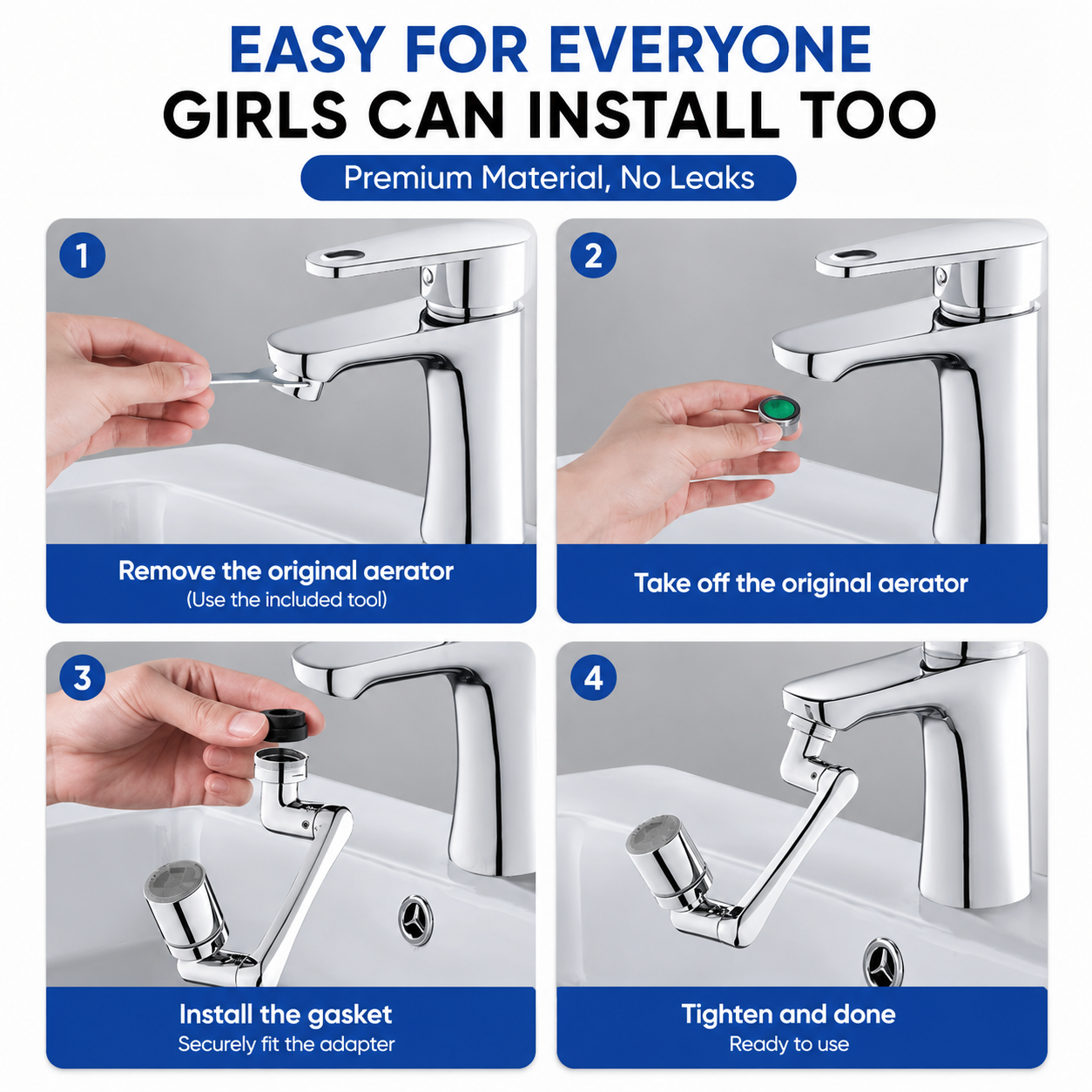 Universal 1080° Rotating Faucet Extender