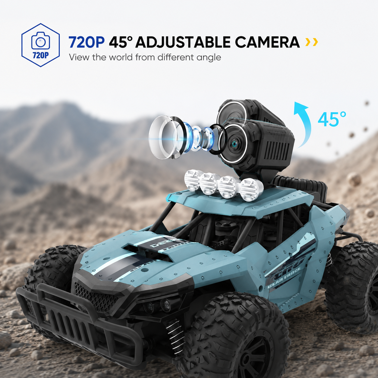 4WD RC Remote Control Monster Truck with 720P HD FPV Camera – 30 km/h