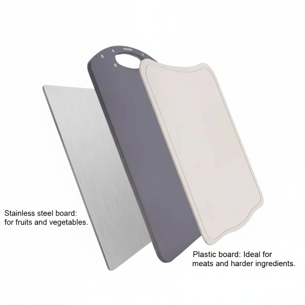 Double-Sided Stainless Steel Cutting Board