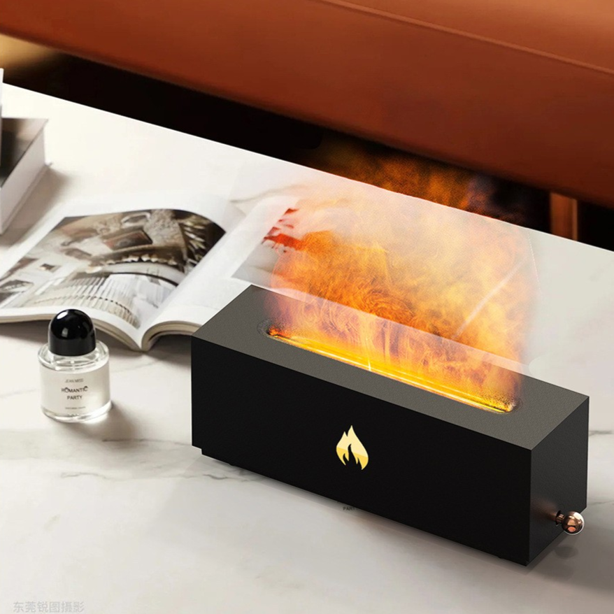 Flame Essential Oil Aroma Diffuser, Air Humidifier with Aromatherapy Functionality, Quiet Operation