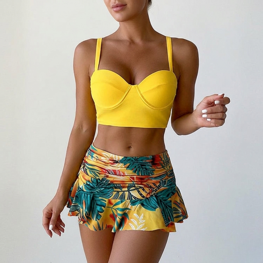 2-Piece Tropical Bikini Set