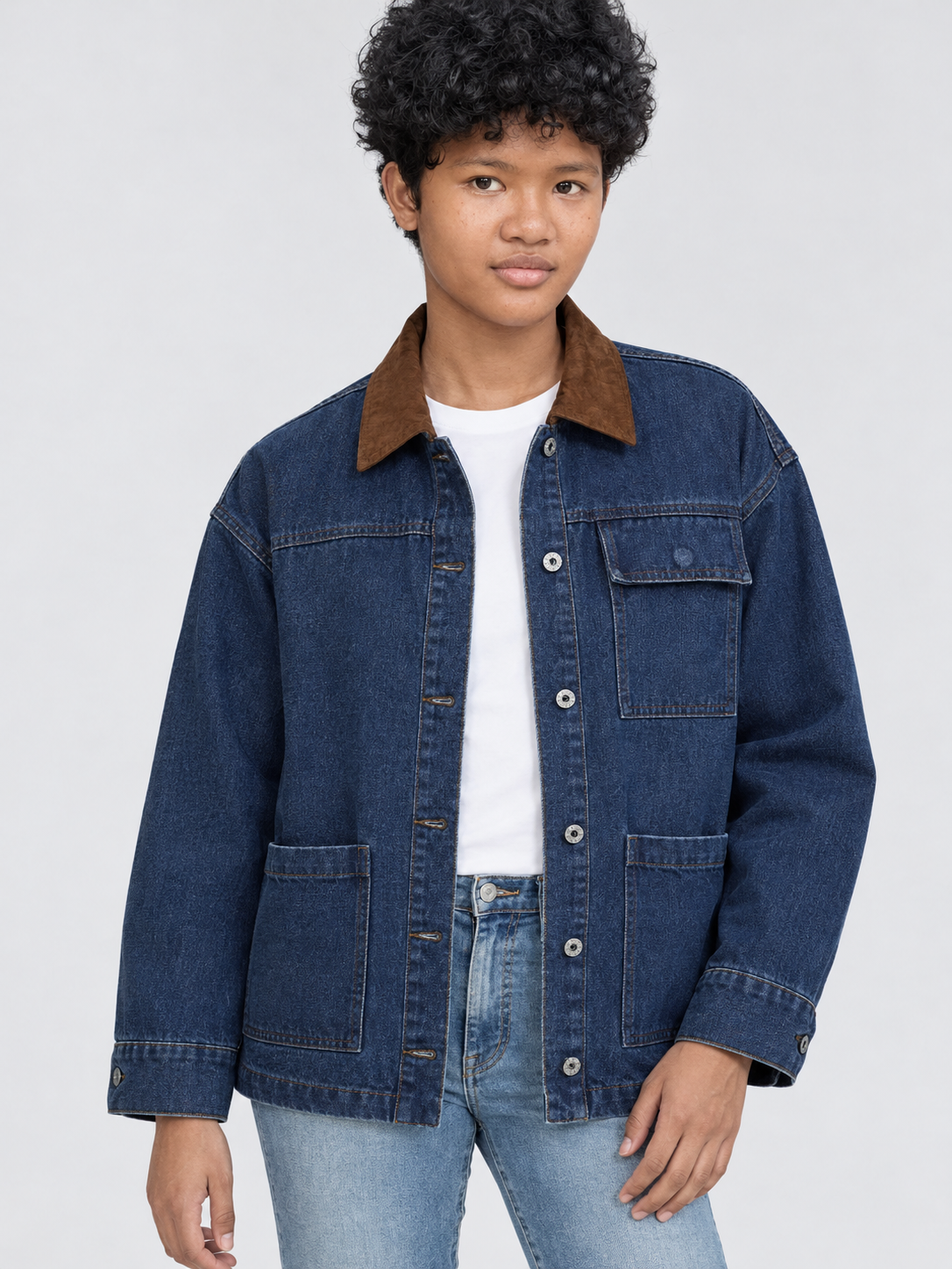 Women's Oversized Mid-Long Denim Jacket