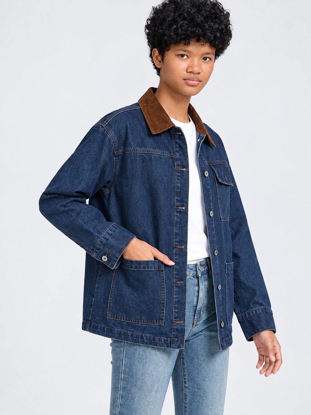 Women's Oversized Mid-Long Denim Jacket