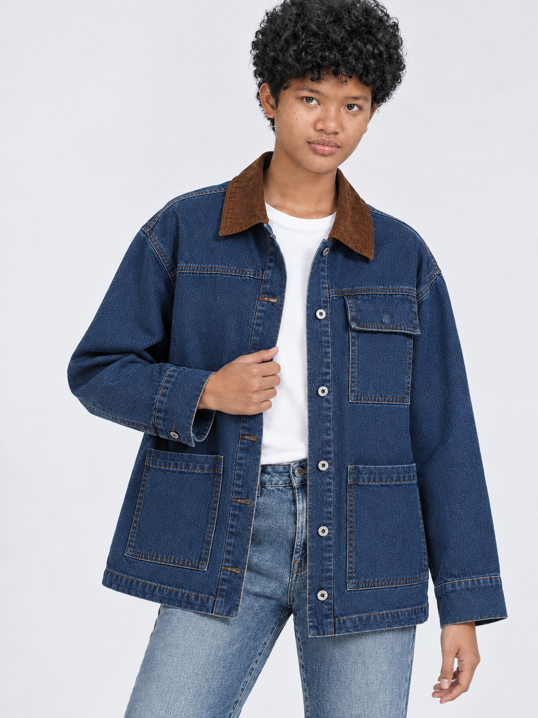 Women's Oversized Mid-Long Denim Jacket