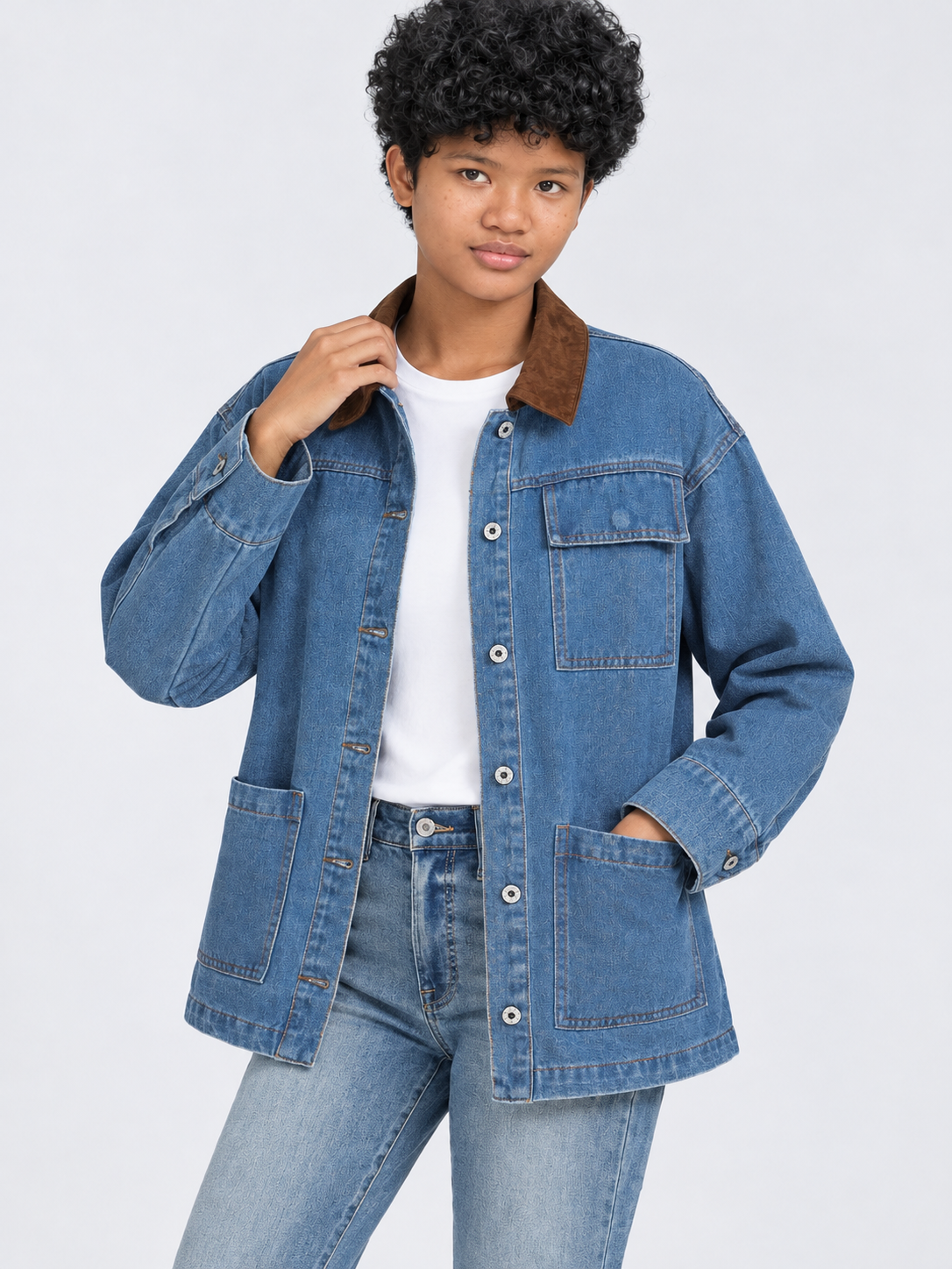 Women's Oversized Mid-Long Denim Jacket