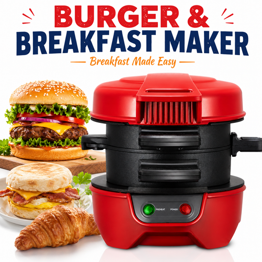 RAF 3-in-1 Stainless Steel Burger & Breakfast Sandwich Maker