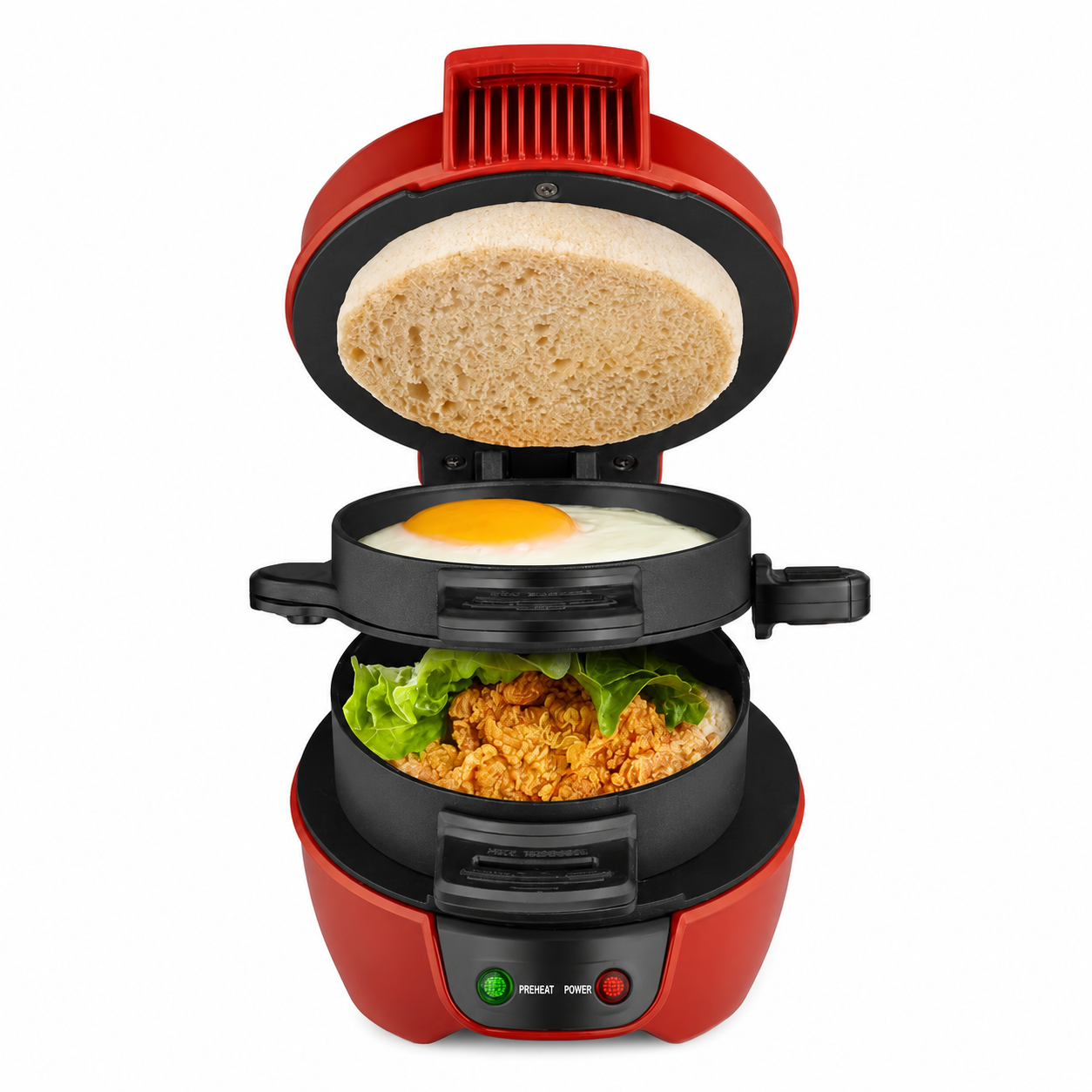 RAF 3-in-1 Stainless Steel Burger & Breakfast Sandwich Maker