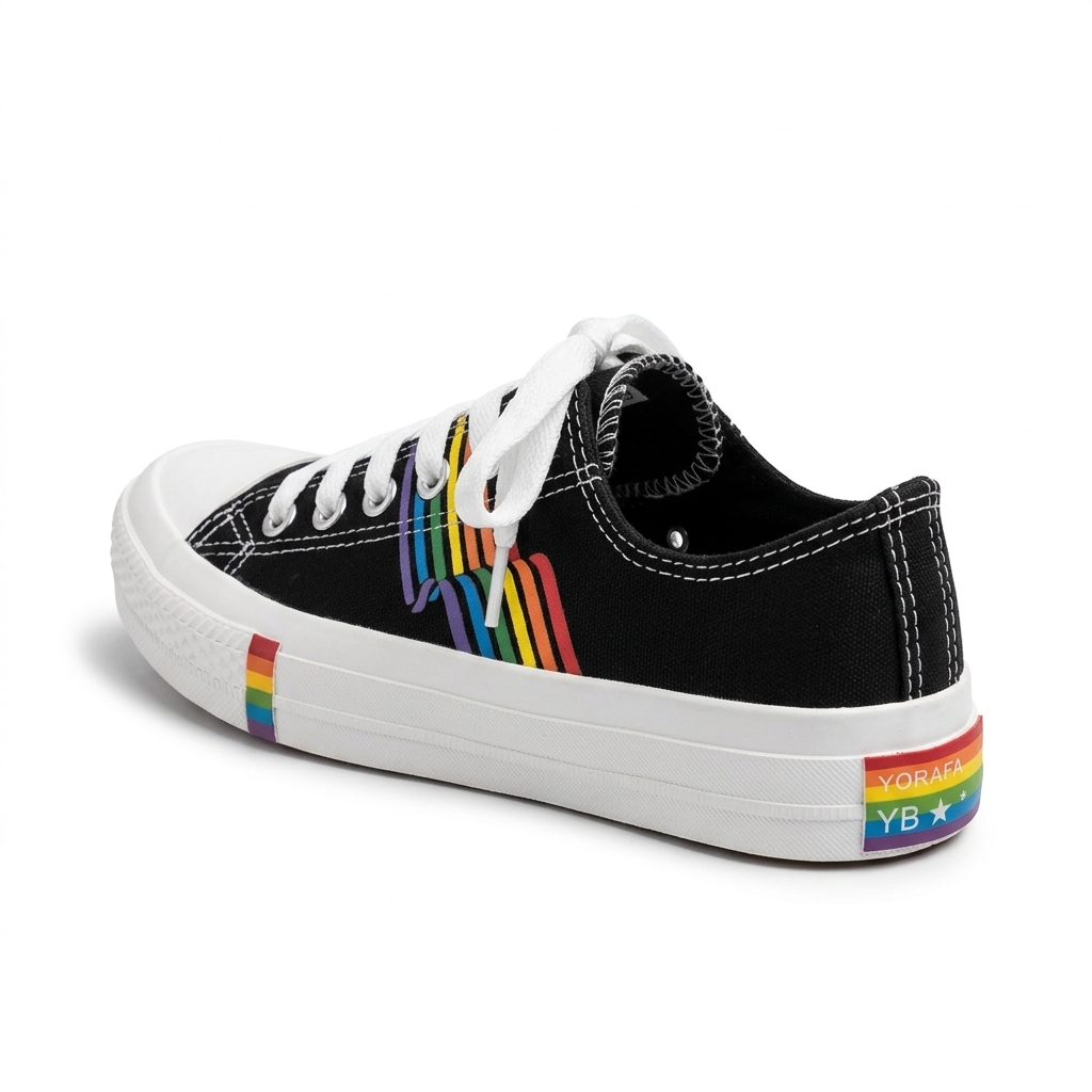 Women's Rainbow Canvas Sneakers