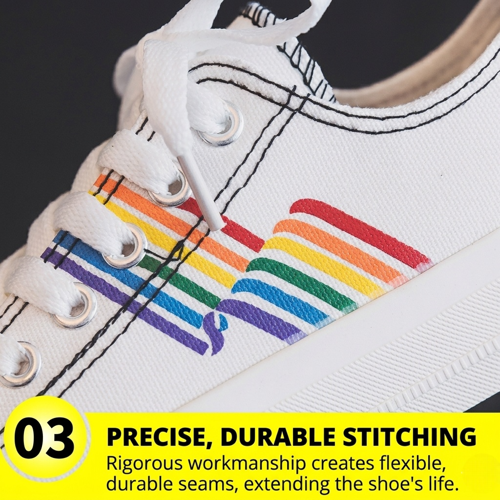 Women's Rainbow Canvas Sneakers