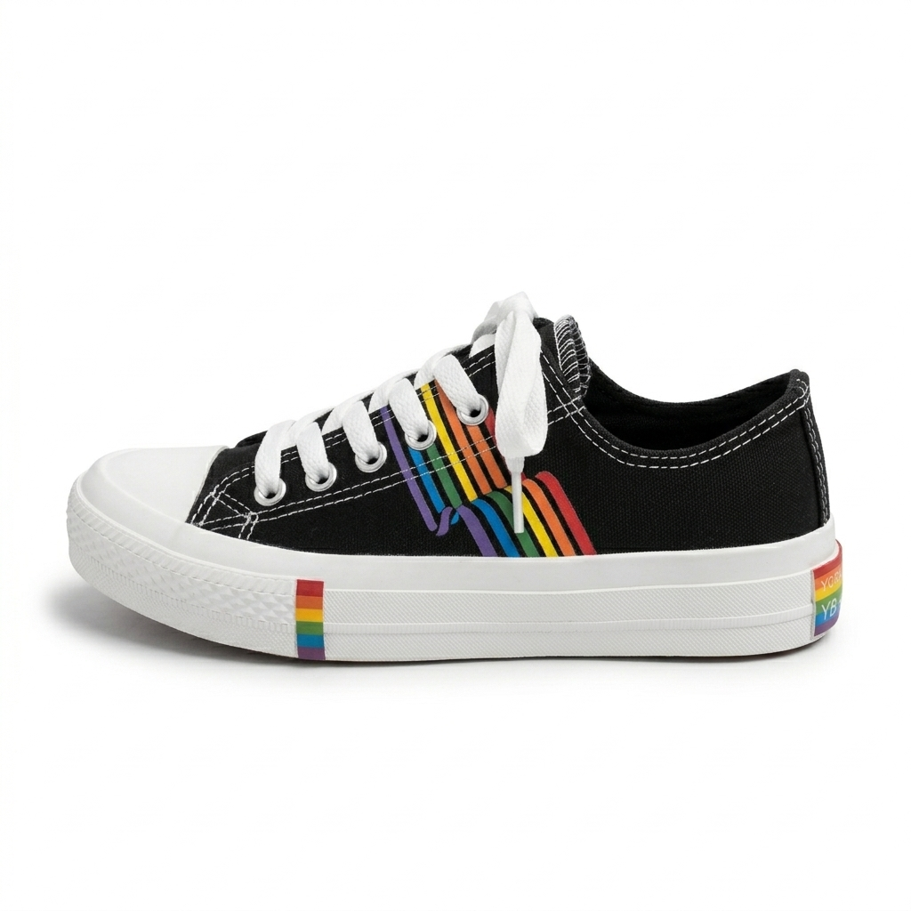 Women's Rainbow Canvas Sneakers