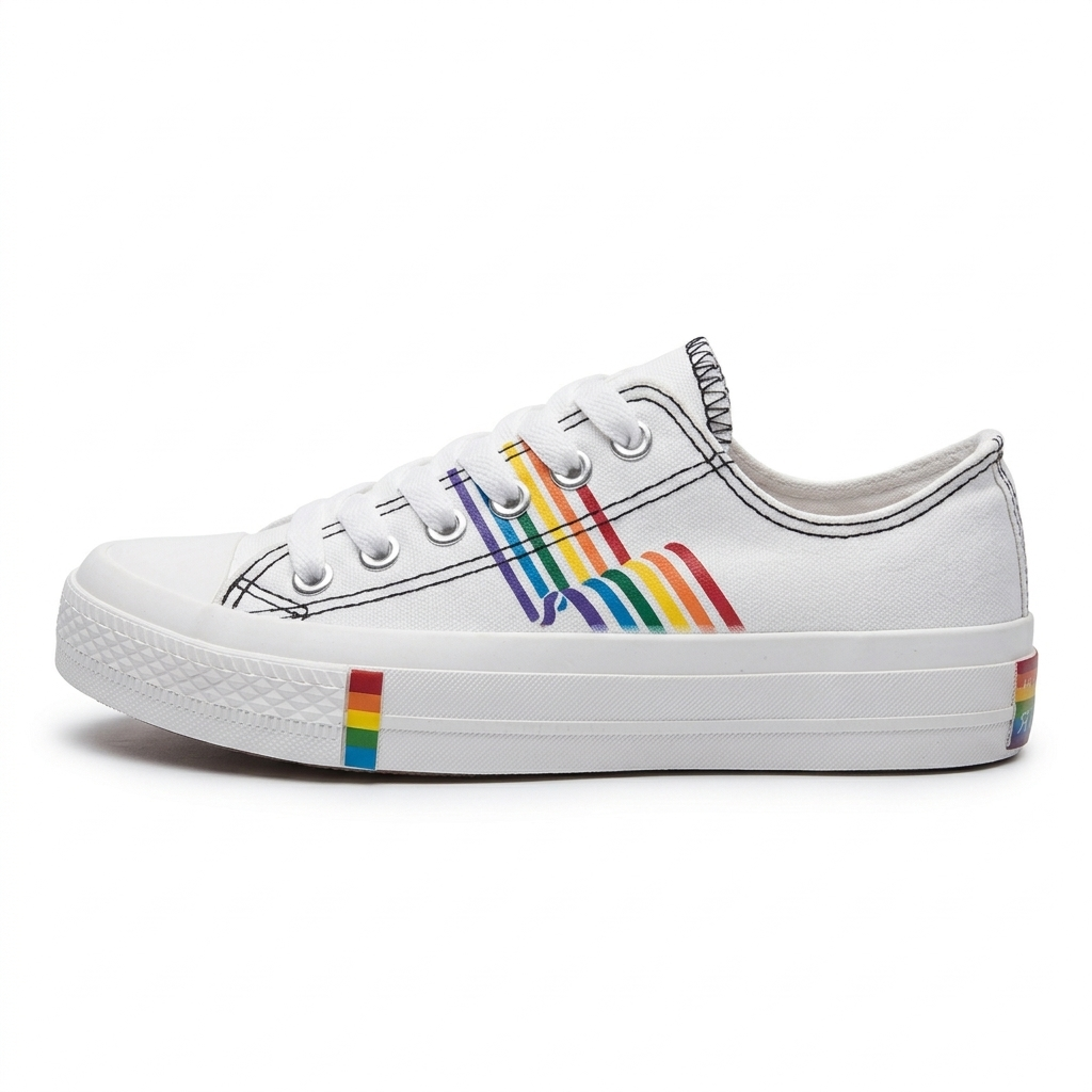 Women's Rainbow Canvas Sneakers