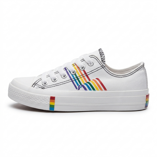 Women's Rainbow Canvas Sneakers