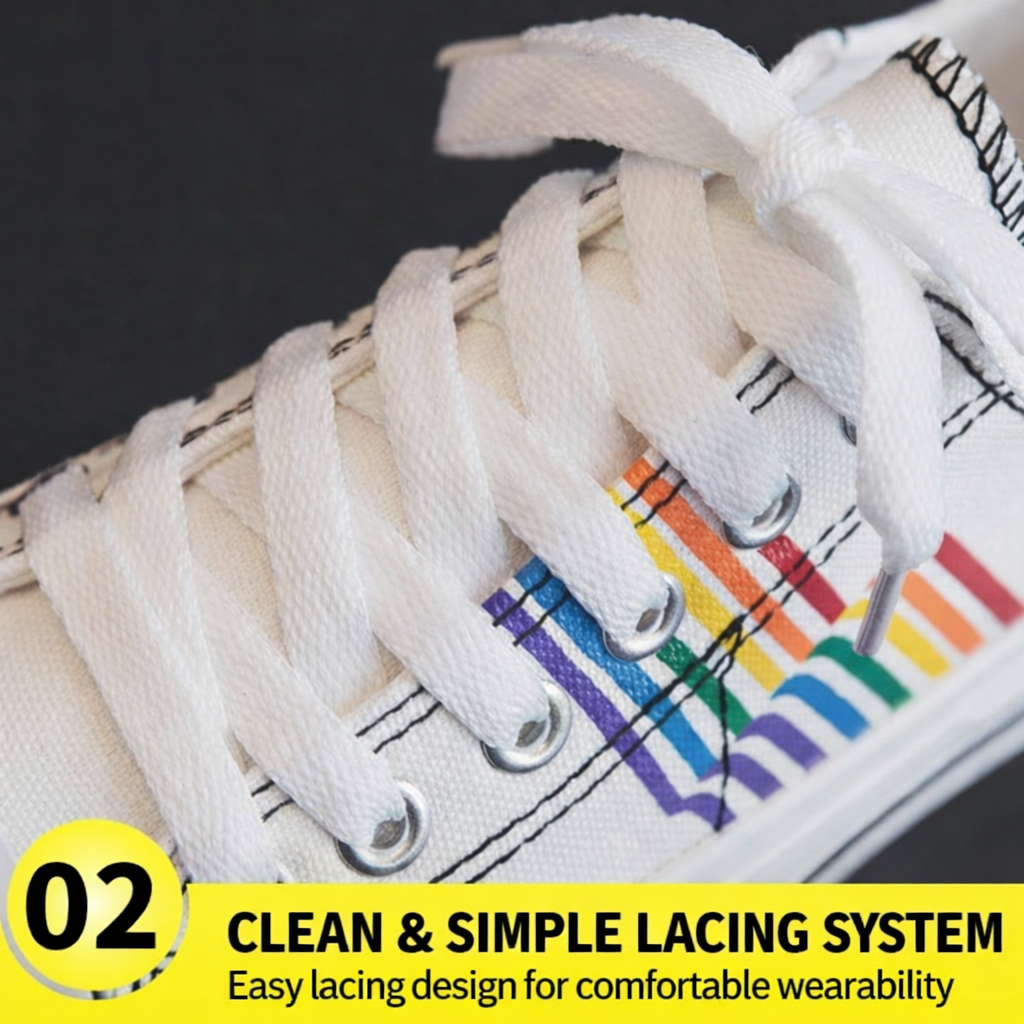 Women's Rainbow Canvas Sneakers