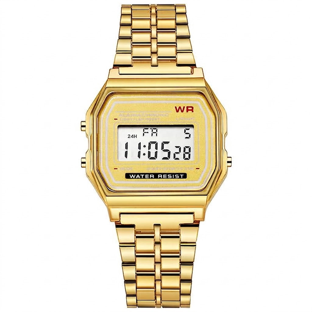 Stainless Steel Vintage Digital Watch