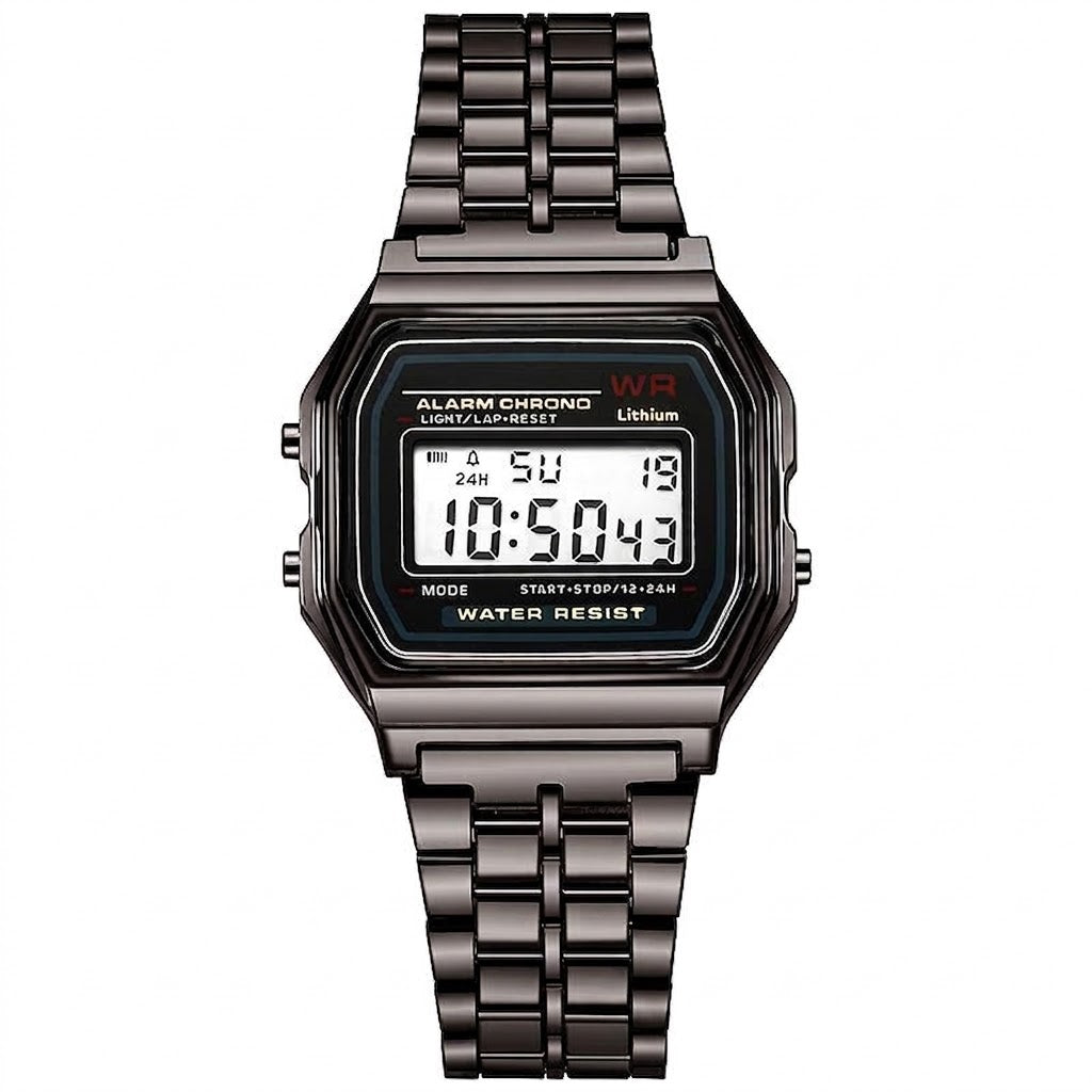 Stainless Steel Vintage Digital Watch