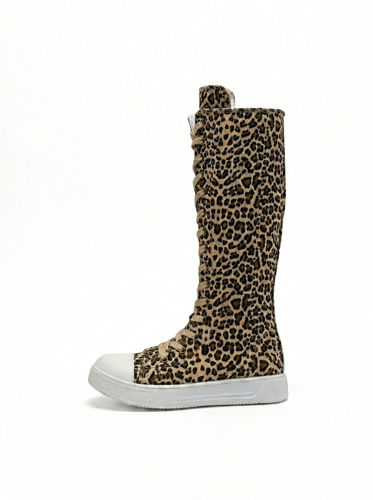 Knee-High Canvas Sneakers