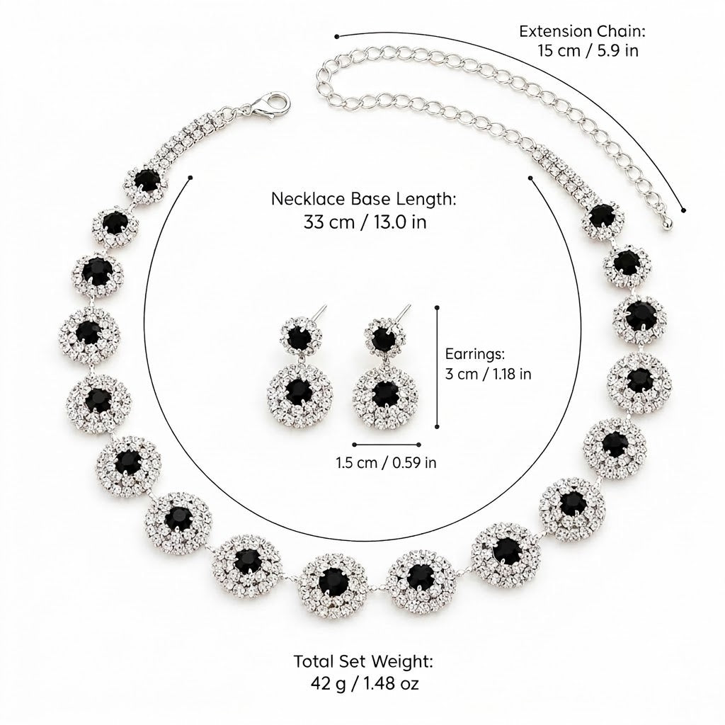 UNICRA Rhinestone Bridal Jewelry Set