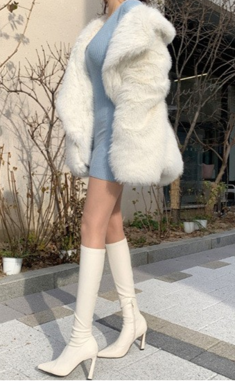 Women's Faux Fur Mid-Length Coat