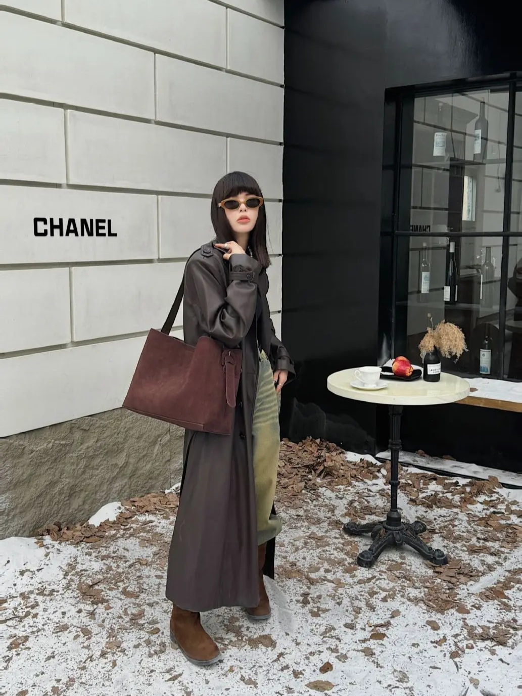 Retro Suede Slouchy Tote Bag