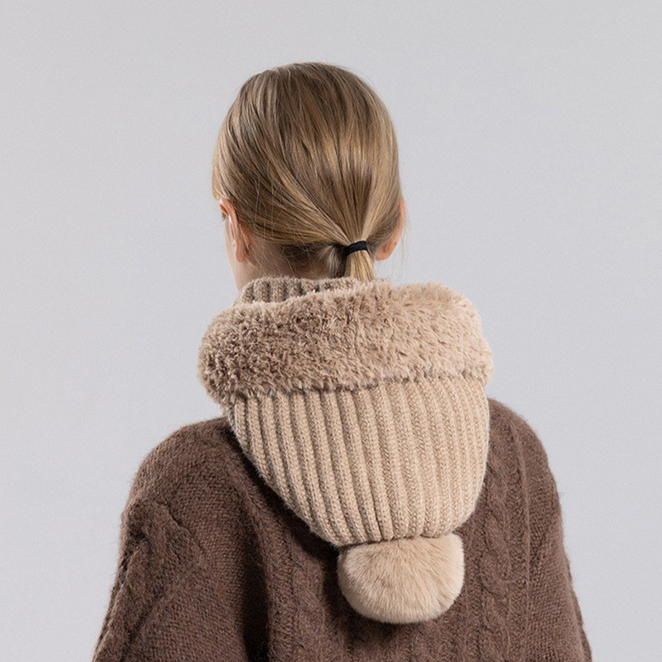 3-in-1 Women's Knit Beanie Hat