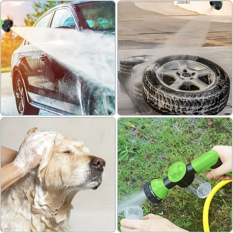 Hose Nozzle with Built-in Soap Dispenser