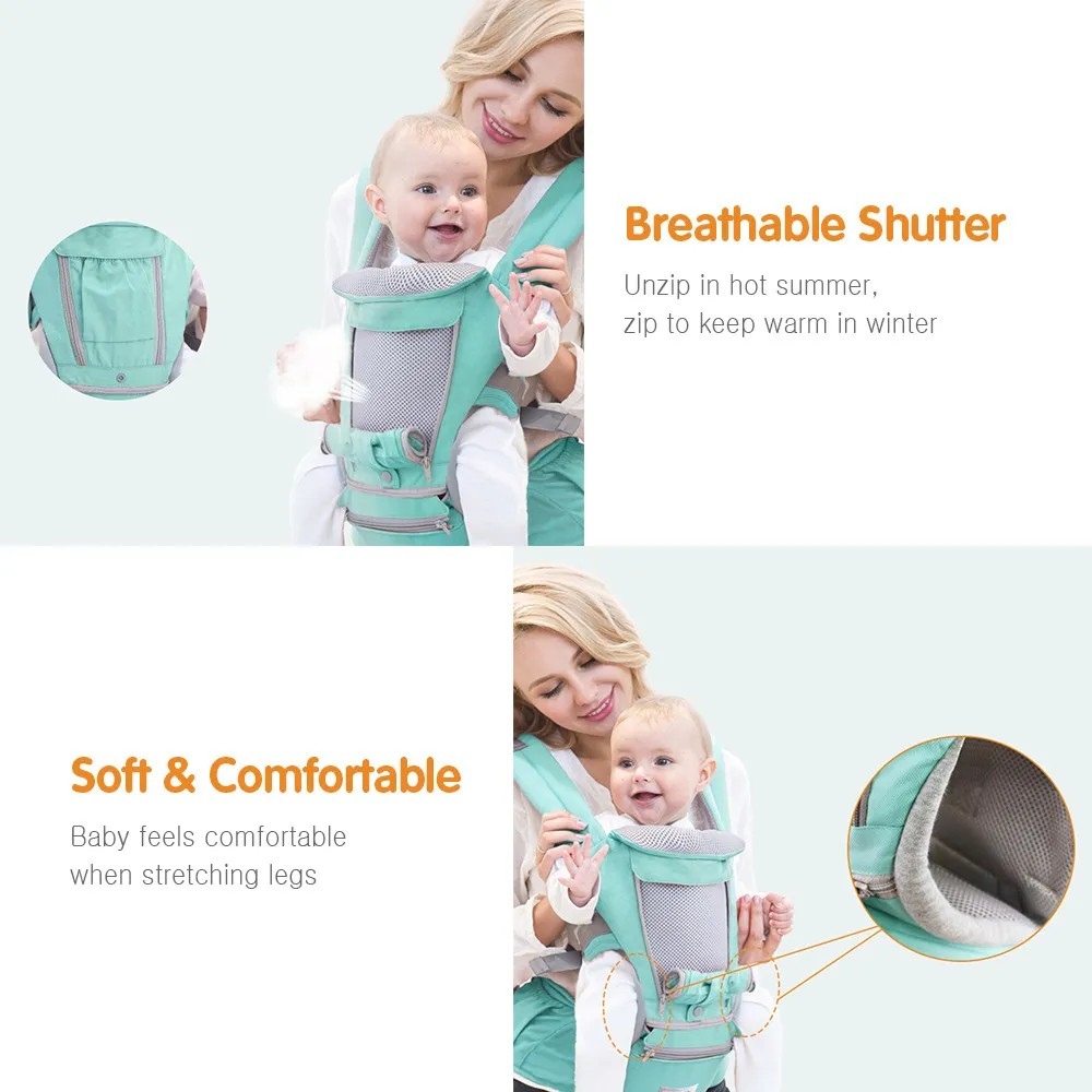 3-in-1 Ergonomic Baby Hip Seat Carrier
