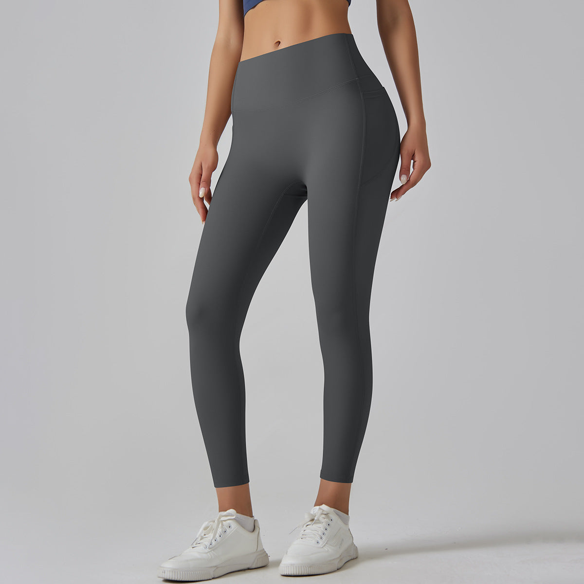 High-Waisted Fitness Leggings with Side Pocket