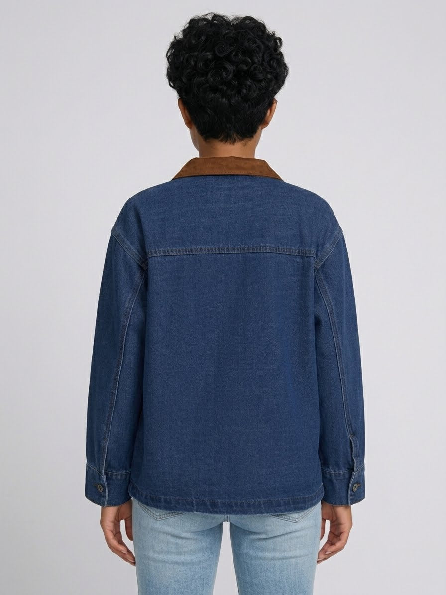 Women's Oversized Mid-Long Denim Jacket