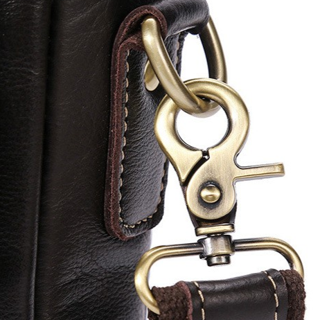Men's Vintage-Style Briefcase/Messenger Bag – Genuine Leather