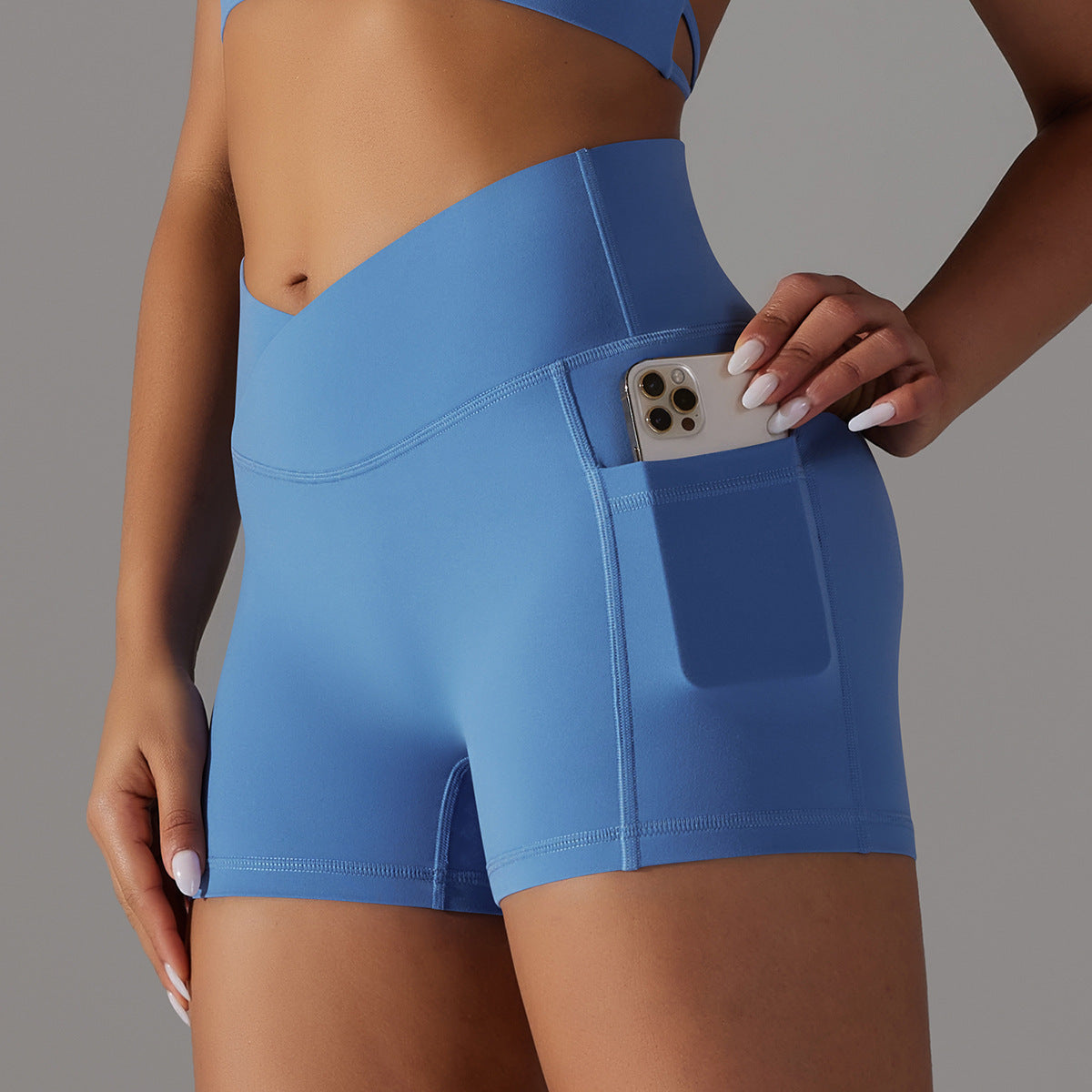Women's Workout Shorts with Phone Pocket