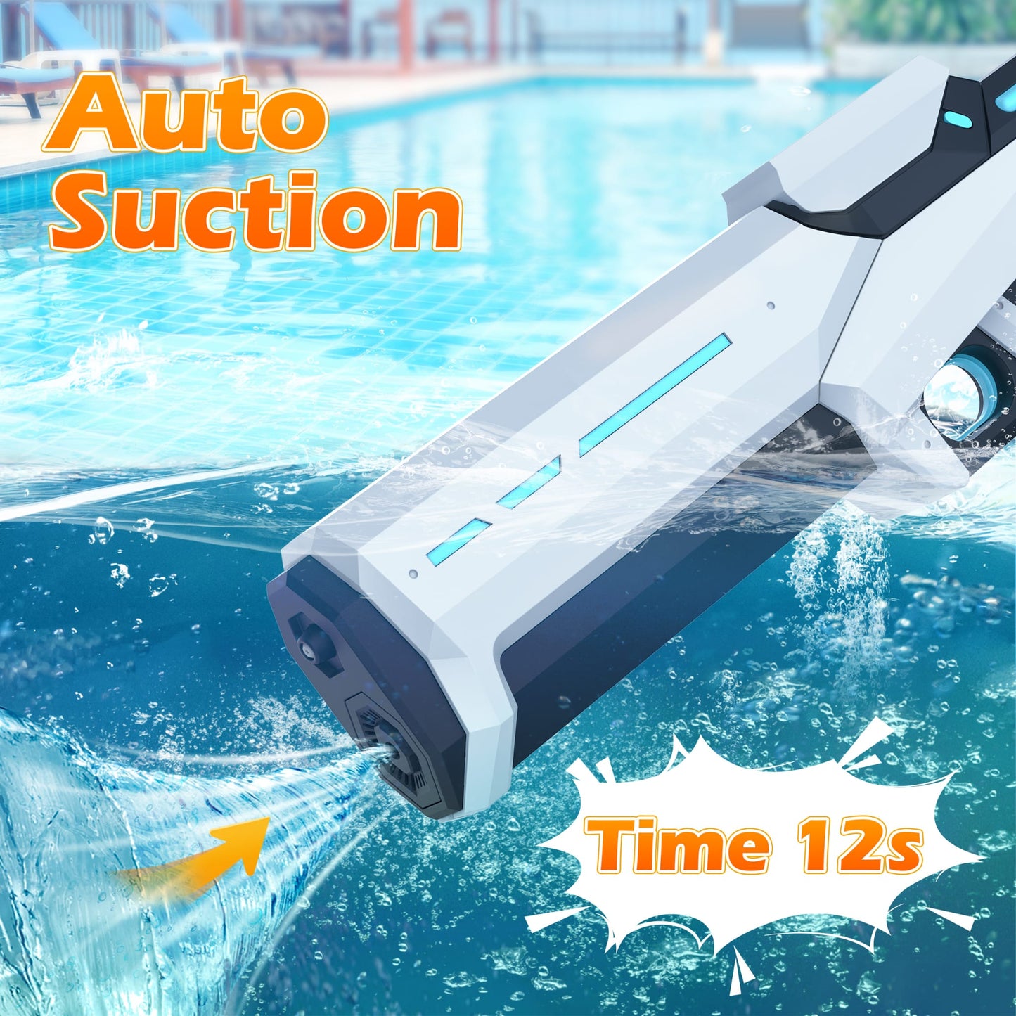 Automatic Water-Absorbing Electric Water Gun for Kids & Adults
