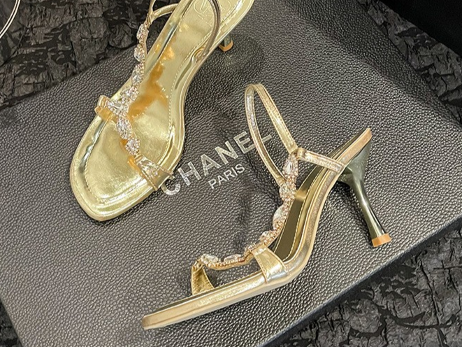 Rhinestone Stiletto Heel Sandals