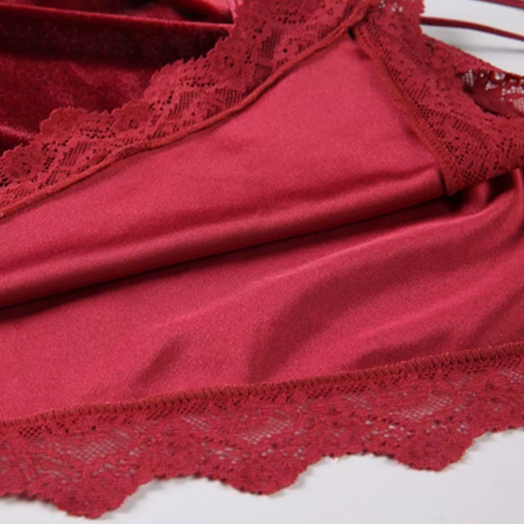 Velvet Midnight Lace Slip