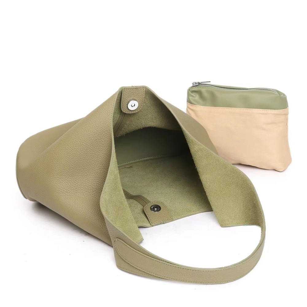 Slouchy Hobo Shoulder Bag – Genuine Cowhide Leather