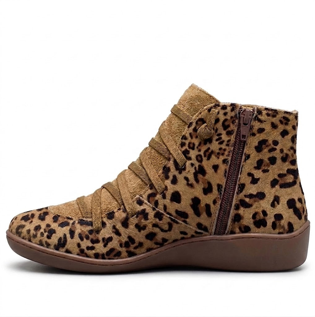 Women's Leopard Print Ankle Boots